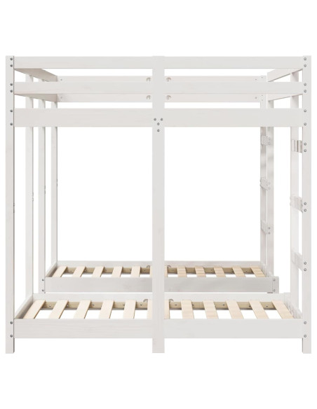Struttura letto a castello triplo Bianco 140 x 200 cm