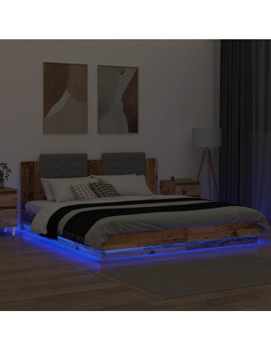 Struttura letto con testata Legno vecchio 180 x 200 cm