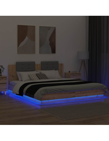 Struttura letto con testata Rovere artigianale 180 x 200 cm
