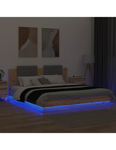 Struttura letto con testata Rovere artigianale 180 x 200 cm