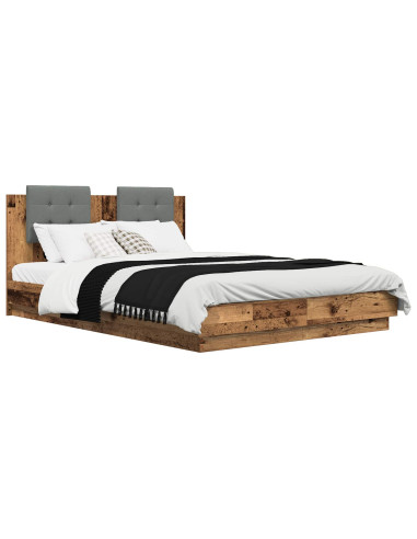 Struttura letto con testata Legno vecchio 150 x 200 cm