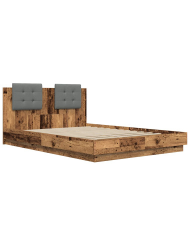 Struttura letto con testata Legno vecchio 150 x 200 cm