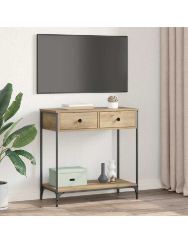 Tavolo consolle Rovere artigianale 75 x 34,5 x 75 cm