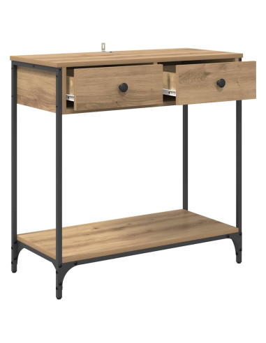 Tavolo consolle Rovere artigianale 75 x 34,5 x 75 cm