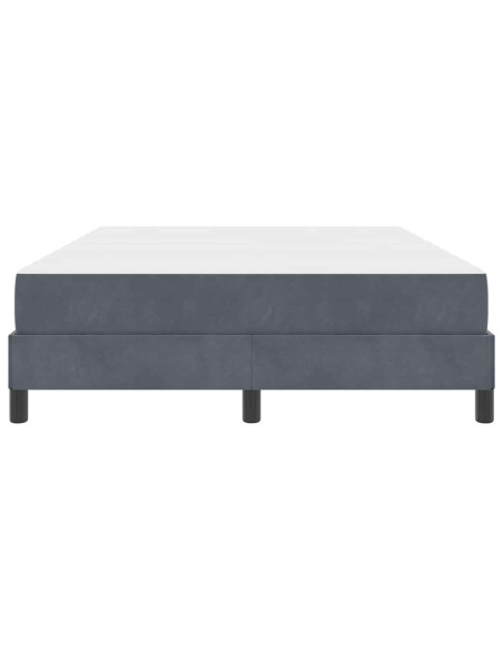 Letto a molle con materasso Grigio scuro 140 x 220 cm Tessuto