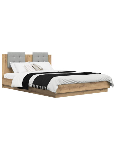 Struttura letto con testata Rovere artigianale 150 x 200 cm