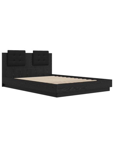 Struttura letto con testata Rovere Nero 120 x 200 cm