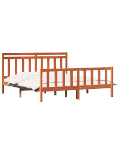 Struttura del letto 2 pcs Marrone cerato 205,5 x 185,5 x 100 cm 2