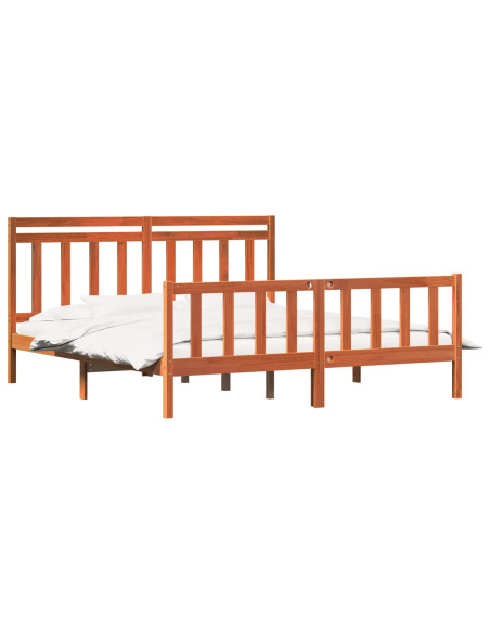 Struttura del letto 2 pcs Marrone cerato 205,5 x 185,5 x 100 cm