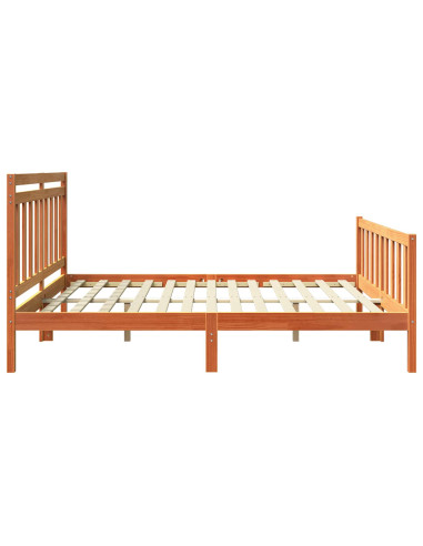 Struttura del letto 2 pcs Marrone cerato 205,5 x 185,5 x 100 cm