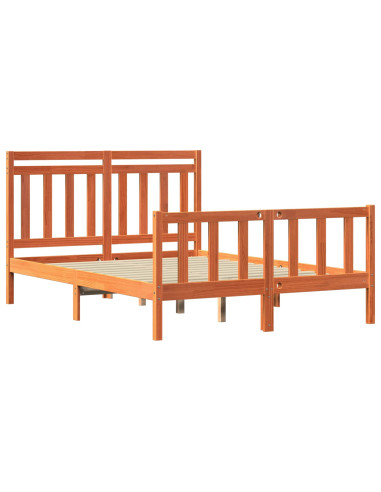 Struttura del letto 2 pcs Marrone cerato 205,5 x 145,5 x 100 cm