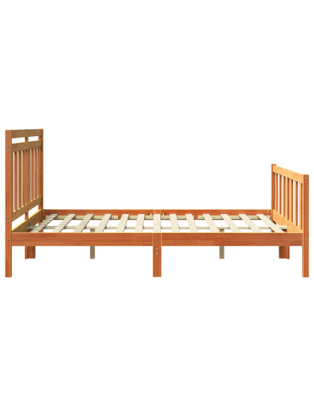 Struttura del letto 2 pcs Marrone cerato 205,5 x 145,5 x 100 cm