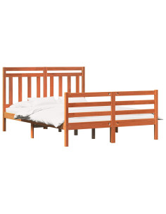 Struttura del letto con testiera Marrone cerato 150 x 200 cm 2