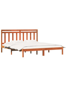 Struttura del letto Marrone cerato 205,5 x 185,5 x 100 cm 2