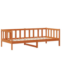 Letto Giorno con materasso Marrone Cera e Bianco 90 x 200 cm 2