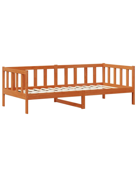Letto Giorno con materasso Marrone e Bianco Cerato 90 x 200 cm