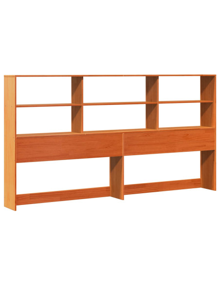 Libreria Struttura Letto Marrone cerato 200 x 200 cm