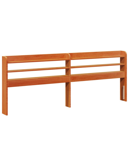 Struttura del letto 2 pcs Marrone cerato Legno di Pino Massello