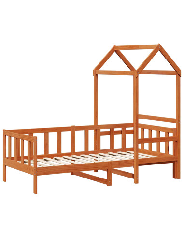 Set di Letto per il Giorno 2 pcs Marrone cerato Pino massello