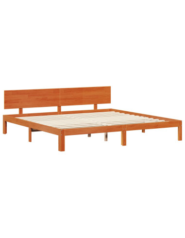Struttura del letto 2 pcs Marrone cerato Legno di Pino Massello