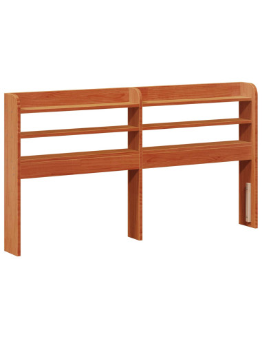 Struttura del letto 2 pcs Marrone cerato Legno di Pino Massello