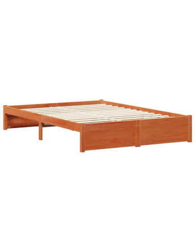 Struttura del letto con testiera Marrone cerato 140 x 200 cm