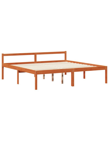 Struttura del letto 2 pcs Marrone cerato Legno di Pino Massello