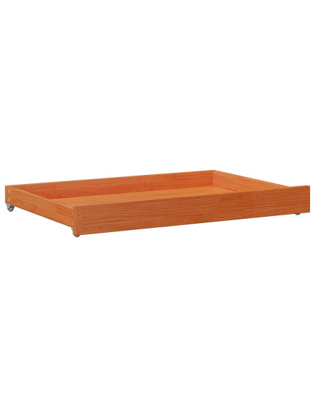 Letto Giorno 3 pcs Marrone cerato Legno di Pino Massello