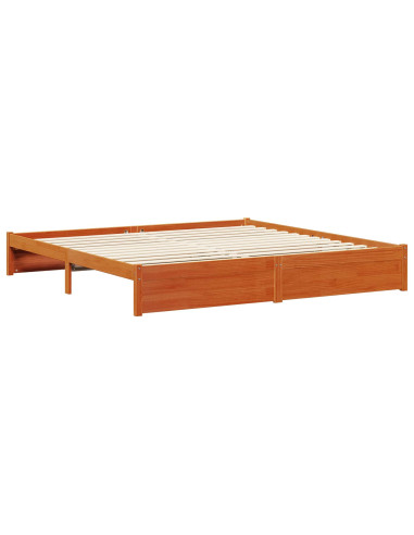 Struttura del letto con testiera Marrone cerato 200 x 200 cm