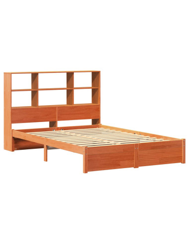 Libreria Struttura Letto Marrone cerato 160 x 200 cm