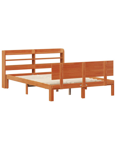 Struttura del letto 2 pcs Marrone cerato Legno di Pino Massello