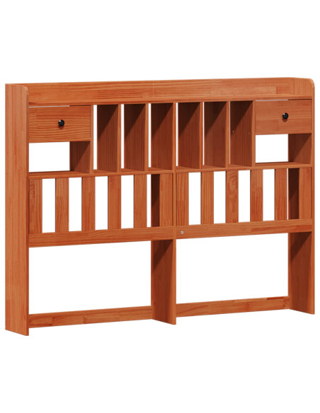 Libreria Struttura Letto 2 pcs Marrone cerato 200 x 140 cm