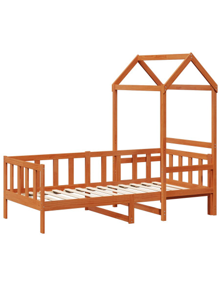 Set di Letto per il Giorno 2 pcs Marrone cerato Pino massello