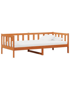 Letto Giorno con materasso Marrone e Bianco Laccato 90 x 200 cm 2