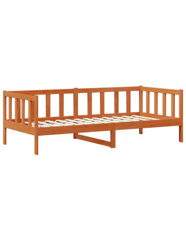 Letto Giorno con materasso Marrone e Bianco Laccato 90 x 200 cm