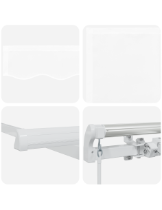 Tenda da Sole Bianco 450 x 350 x 165 cm Poliestere