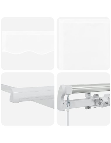 Tenda da Sole Bianco 450 x 350 x 165 cm Poliestere