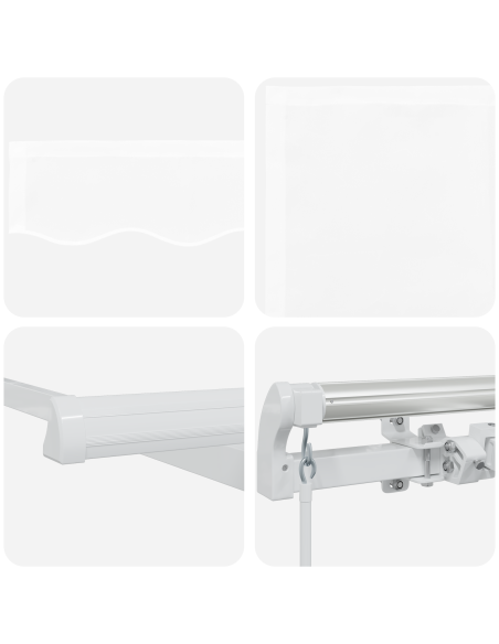 Tenda da Sole Bianco 450 x 350 x 165 cm Poliestere