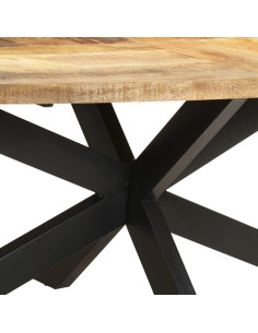 Tavolo da Pranzo 240x100x75cm in Legno Massello di Mango Grezzo