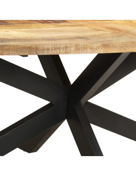 Tavolo da Pranzo 240x100x75cm in Legno Massello di Mango Grezzo