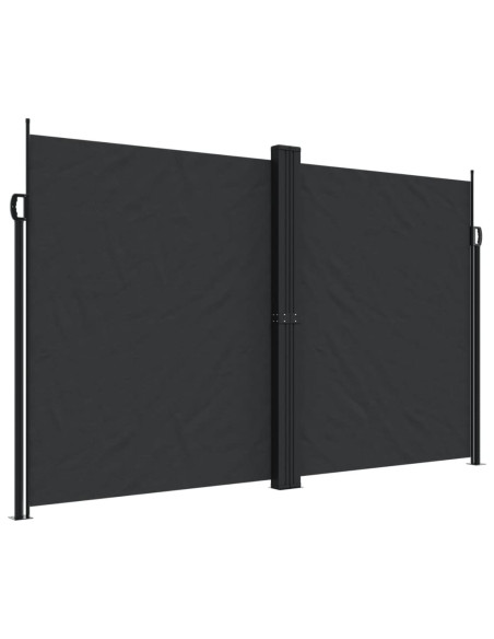 Tenda da Sole Laterale Retrattile Nera 200x1000 cm