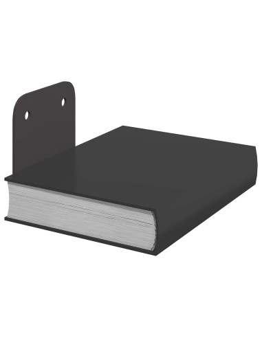 Scaffale da parete con lo scaffale 4 pcs Nero 6 x 10.8 x 6.6 cm