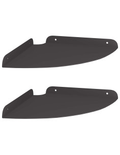 Scaffale da parete con lo scaffale 2 pcs Nero 24 x 24 x 2 cm 2