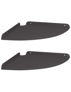 Scaffale da parete con lo scaffale 2 pcs Nero 30 x 30 x 2 cm 2