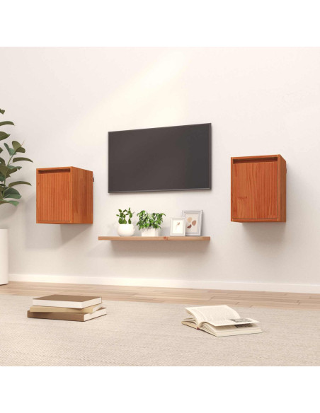 Armadietto a muro 2 pcs Marrone cerato 30 x 30 x 40 cm