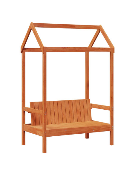 Set di Letto per il Giorno 3 pcs Marrone cerato Pino massello