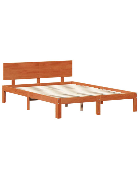 Struttura del letto 2 pcs Marrone cerato Legno di Pino Massello