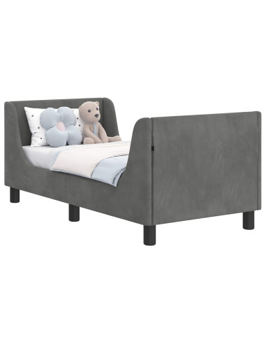 Struttura letto per bambini con testata Grigio scuro