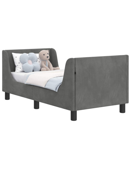 Struttura letto per bambini con testata Grigio scuro
