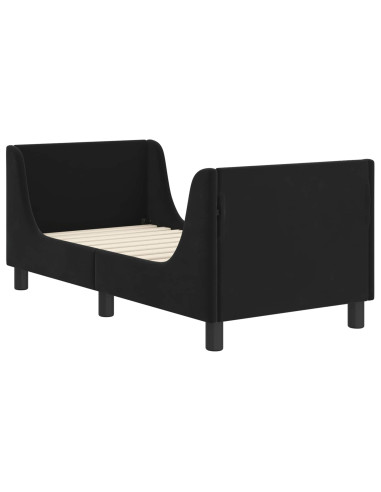 Struttura letto per bambini con testata Nero 70 x 140 cm